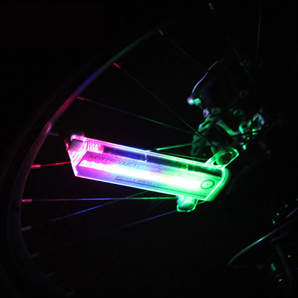 4PCS Bicycle Tire Light LED Spoke Lamp for Cycling Wheel Flash Warning Night Riding Double Sided Waterproof Outdoor Bike