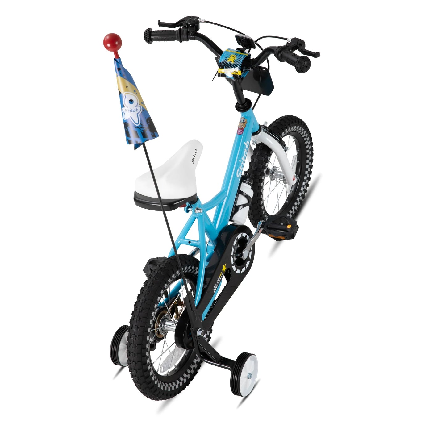 JOYSTAR Little Daisy Kids Bike for Boys Ages 2-7 Years, 12 14 16 InchBoys Bike with Flag & Number Plate