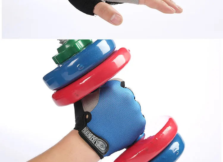 Anti Slip Shock Breathable Half Finger Gloves Men Women Half Finger Gloves Breathable Cycling Gloves Bicycle Gloves Bike Gloves