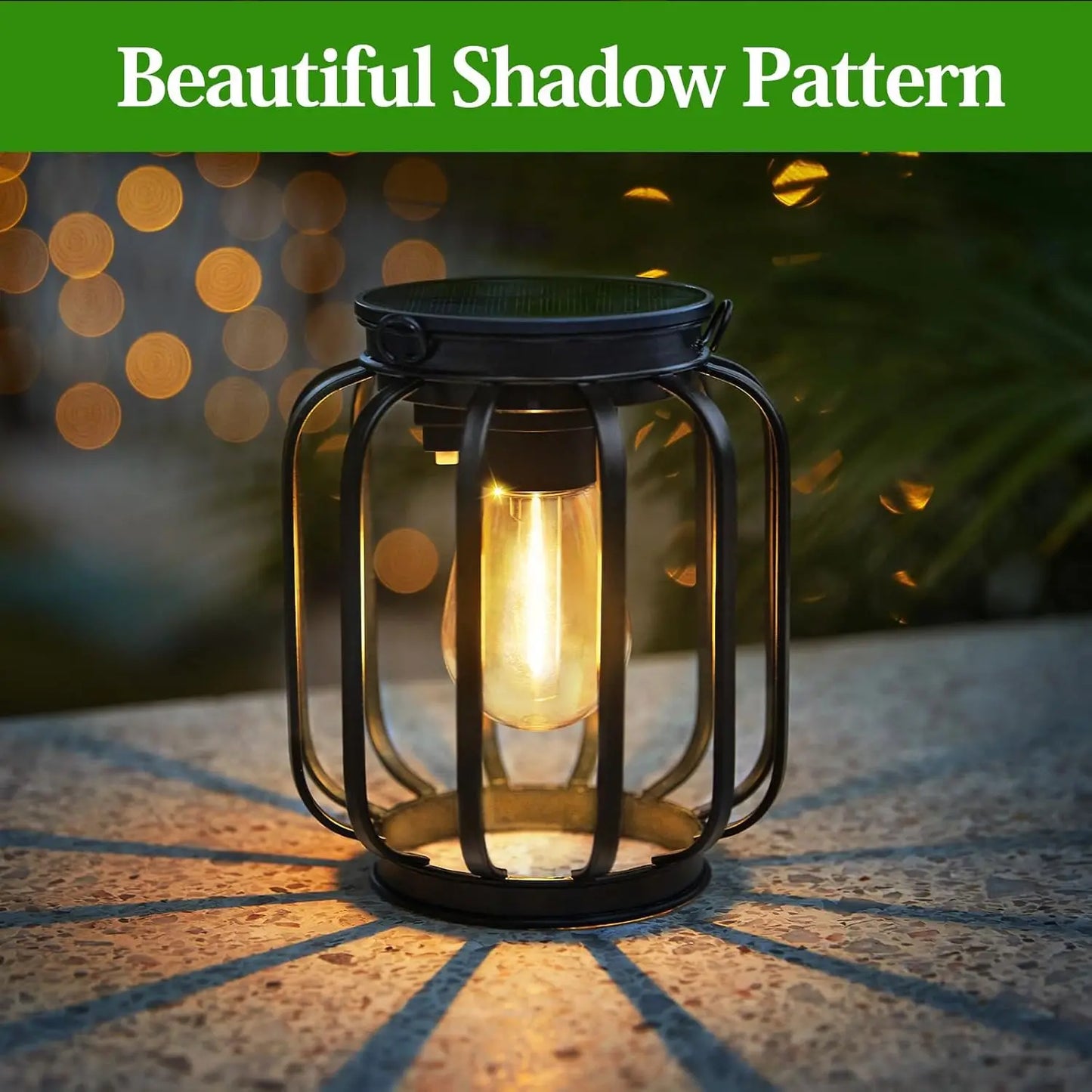 Outdoor Garden Hanging lanterns, Hanging Solar Lights Outdoor Garden Decoration, Solar powered outdoor metal hanging lantern