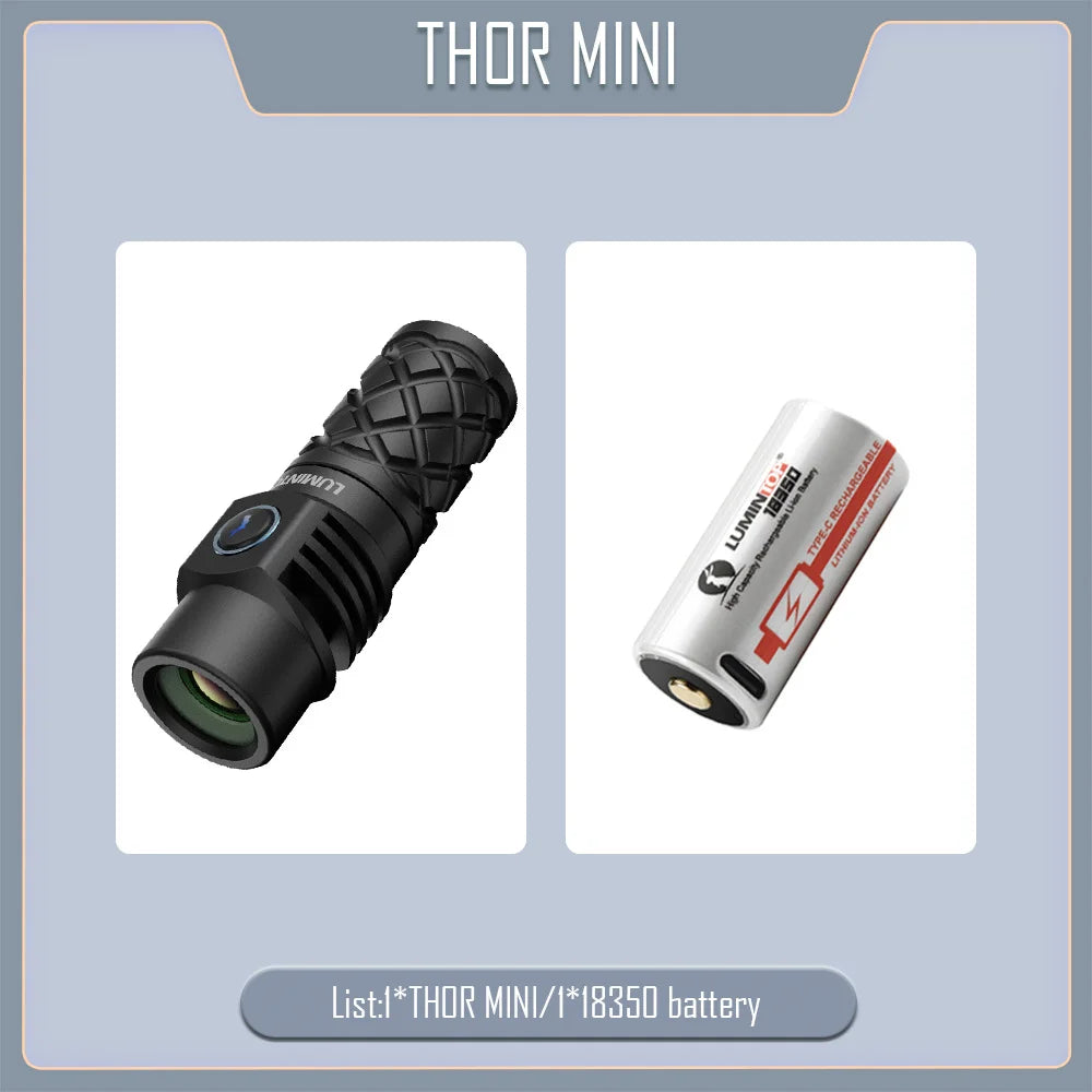 Hiking Camping LEP Flashlight Pocket-Sized 78mm LEP Flashlight with 18350 Battery, 700m Max Range Ultra-Compact  Outdoor light