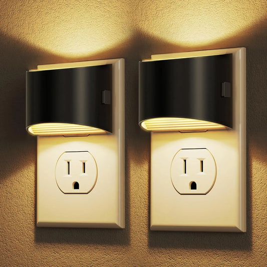 LED Night Light Plug-in Wall, 3-Level Brightness Adjustable with Dusk-to-Dawn Sensor for Bedroom, Bathroom, Hallway