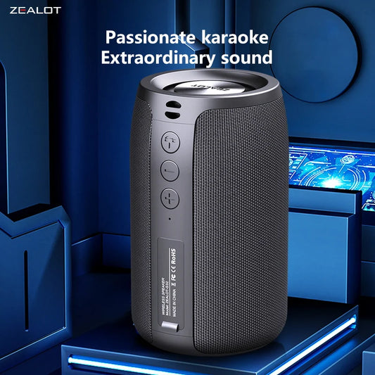 ZEALOT S32 5W Wireless Bluetooth Speaker, Portable Subwoofer, 1800mAh, 10H Playtime, Loud Stereo, Booming Bass