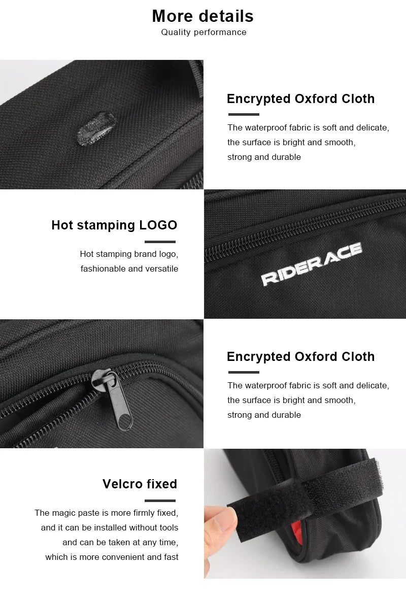 Bicycle Front Tube Frame Bag Waterproof Durable Riding Tool Storage Bag MTB Bike Triangle Pouch Multifuction Cycling Accessories