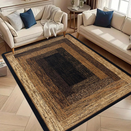 Geometric Living Room Carpet Nordic Minimalist Art Rug for Hotel Homestay Retro American Style Decor Non Slip Floor Mat