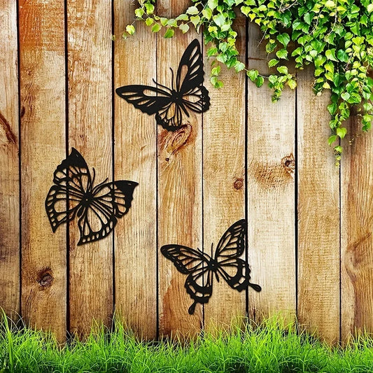 3pcs Butterfly Metal Wall Decor, Dragonfly Hummingbird Butterfly Wall Art Hanging Wall Decor Wall decor metal wall hanging