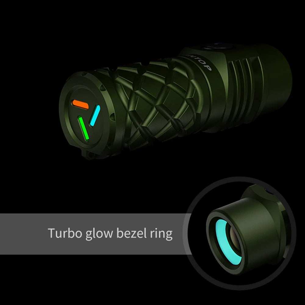 Hiking Camping LEP Flashlight Pocket-Sized 78mm LEP Flashlight with 18350 Battery, 700m Max Range Ultra-Compact  Outdoor light