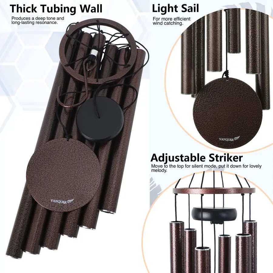 Wind Chimes for Outside Deep Tone 38 Wind Chimes Outdoor Clearance, Deep Tone, Windchimes Outdoors, Memorial,Wind Spinner, Sympa