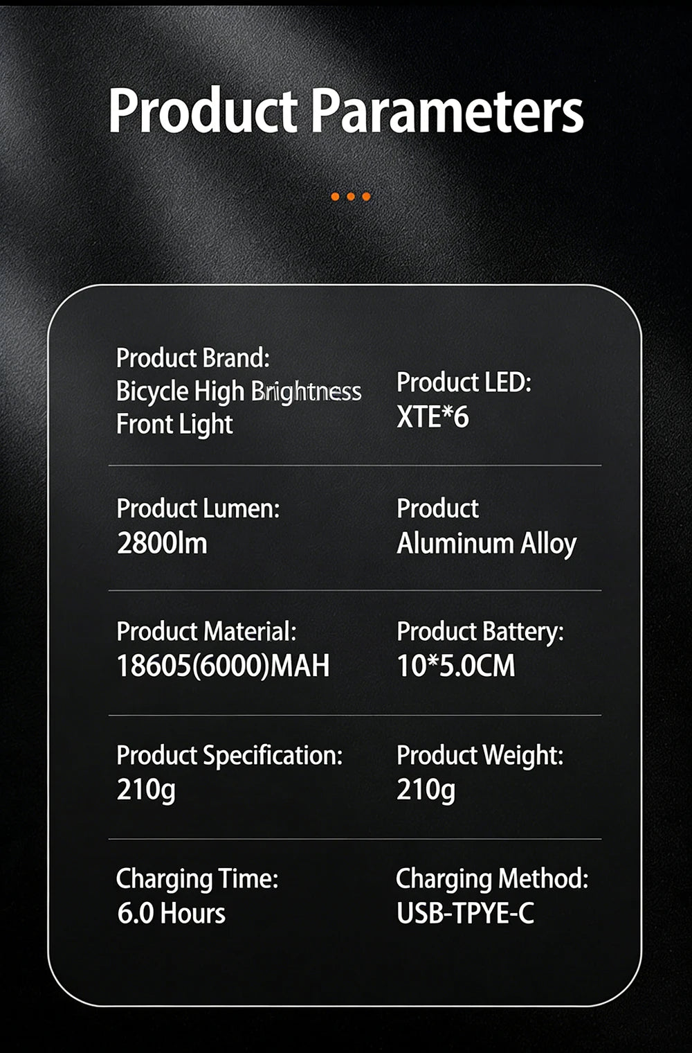 BUCKLOS LED Bike Light 2800 Lumens Bicycle Lamp 6000mAh Bicycle Front Lamp Aluminum Alloy Bike Headlight MTB Front Lantern