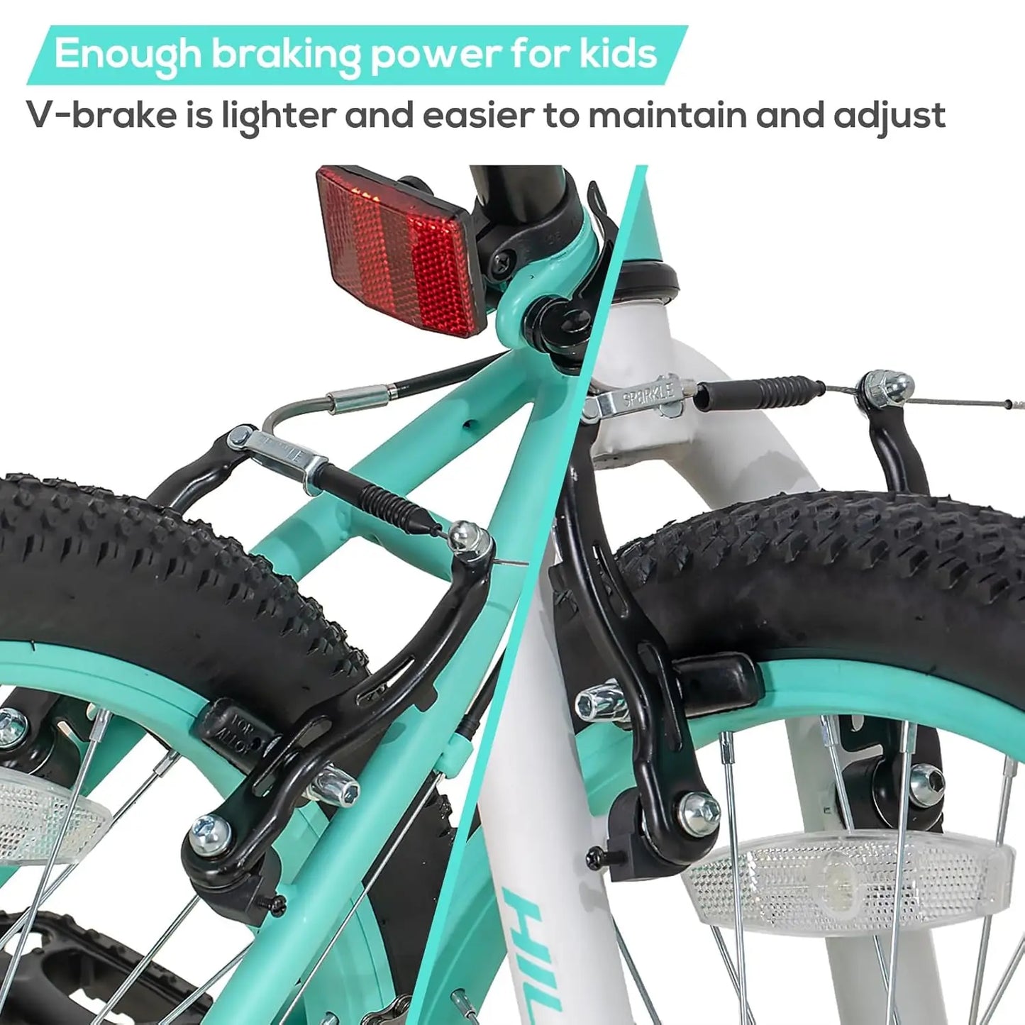 Hiland 20 24 Inch Mountain Bike for Kids Age 5 + Year Old, Front Suspension Fork Kids' Bicycles for Boys Girls, Customized