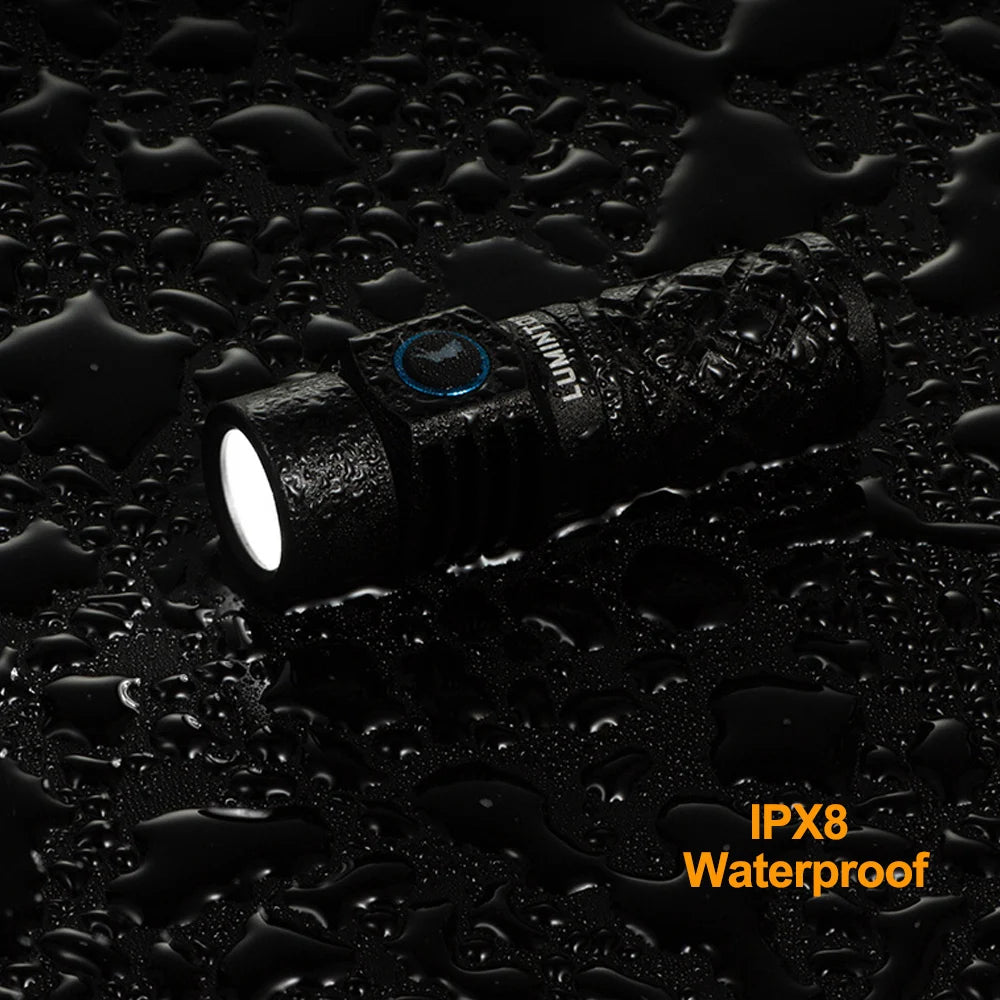 Hiking Camping LEP Flashlight Pocket-Sized 78mm LEP Flashlight with 18350 Battery, 700m Max Range Ultra-Compact  Outdoor light