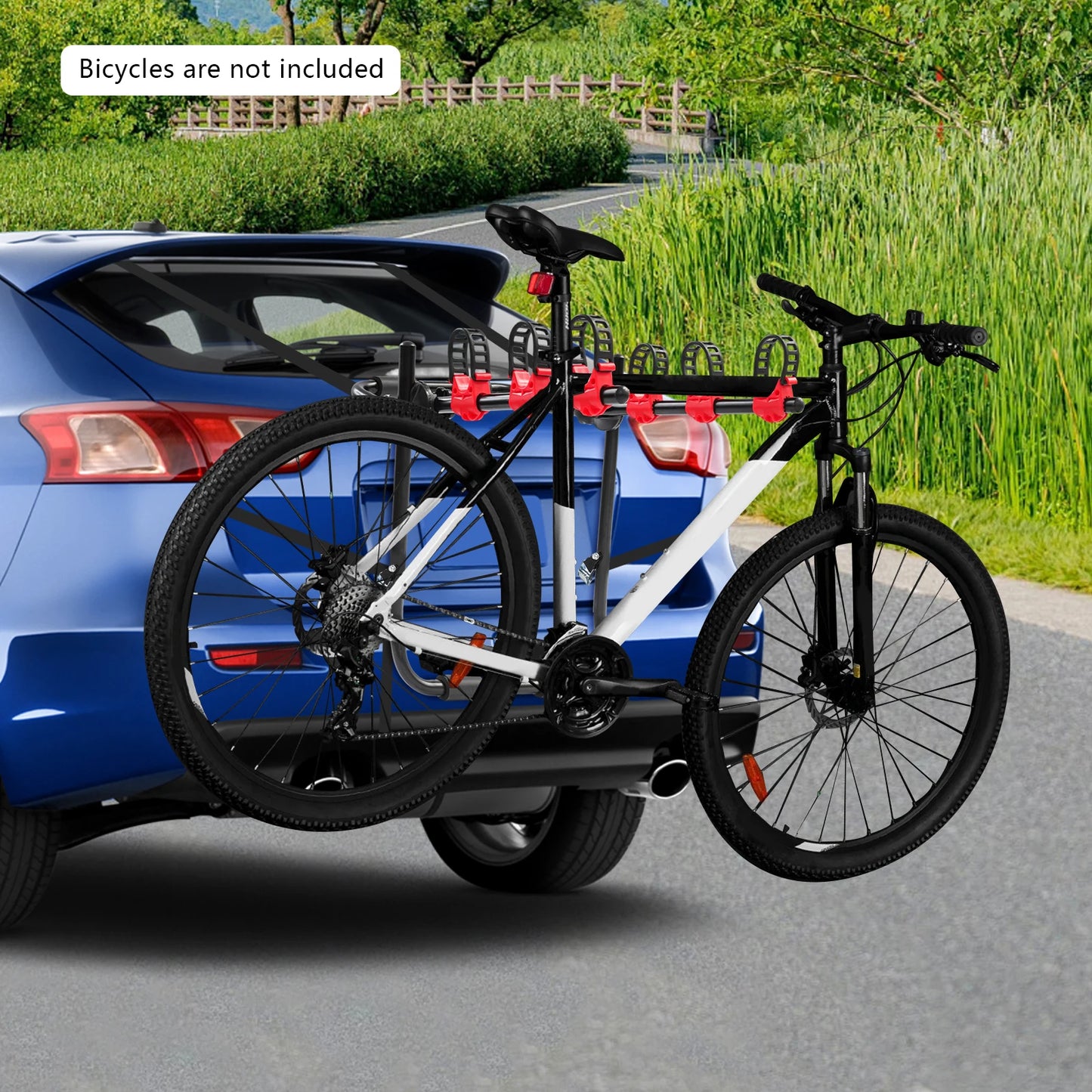 3-Bike Foldable Car Rack, Trunk Mounted Bicycle Carrier with 20kgCapacity, Foldable Design for Easy Storage Sedans&SUVs