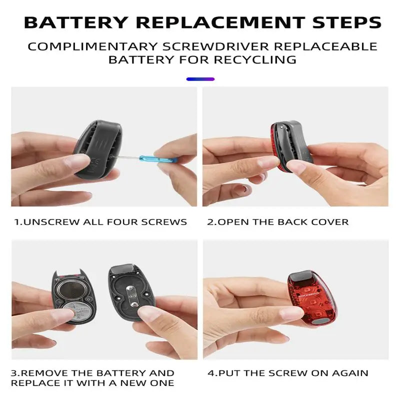 ROCKBROS Rear Bike Tail Light 3Gears Ultra Bright Taillights Fit On Bicycle Easy to Install for Cycling Safety Bicycle Light