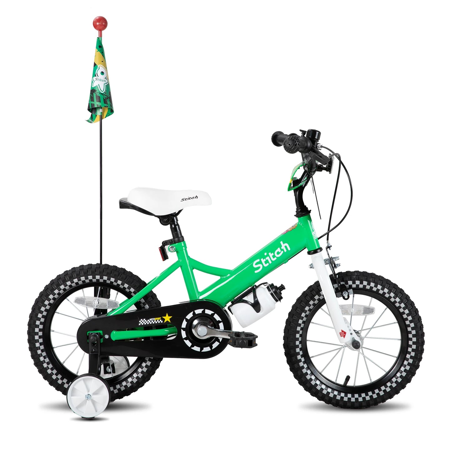 JOYSTAR Little Daisy Kids Bike for Boys Ages 2-7 Years, 12 14 16 InchBoys Bike with Flag & Number Plate