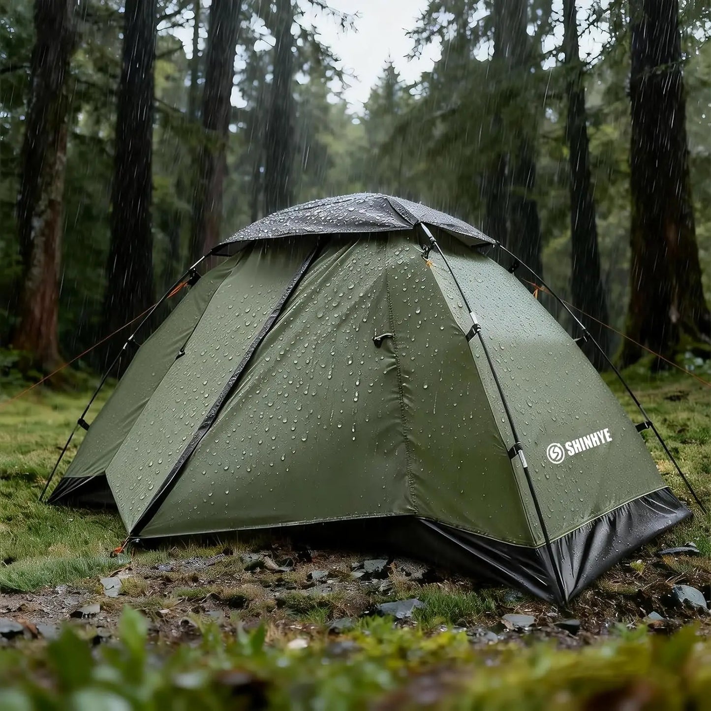 Ultralight Waterproof Backpacking Tent for 1-5 Person Camping, Quick Setup, Windproof Outdoor Tents