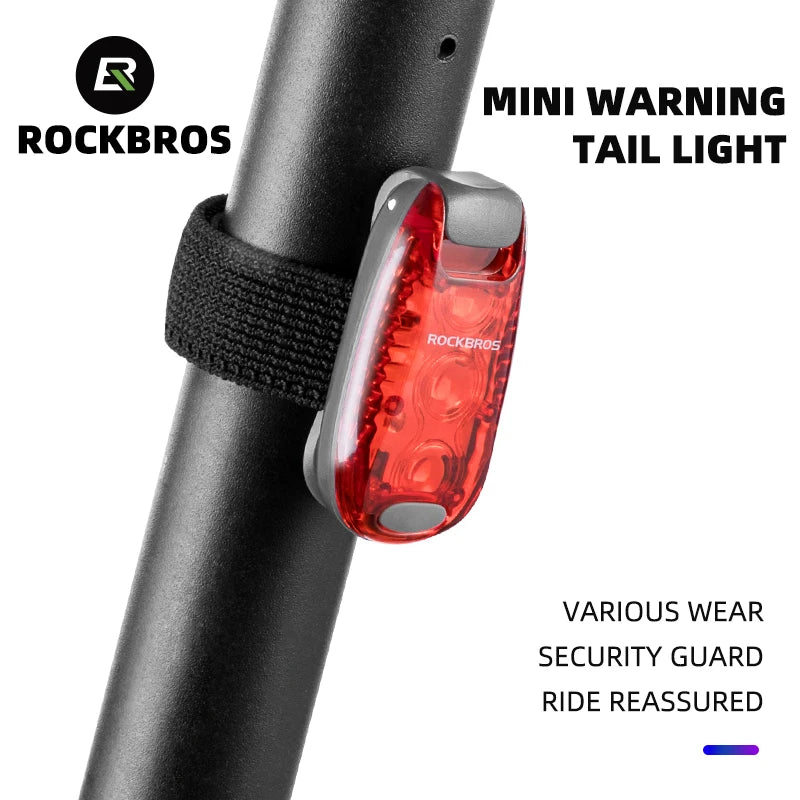 ROCKBROS Rear Bike Tail Light 3Gears Ultra Bright Taillights Fit On Bicycle Easy to Install for Cycling Safety Bicycle Light