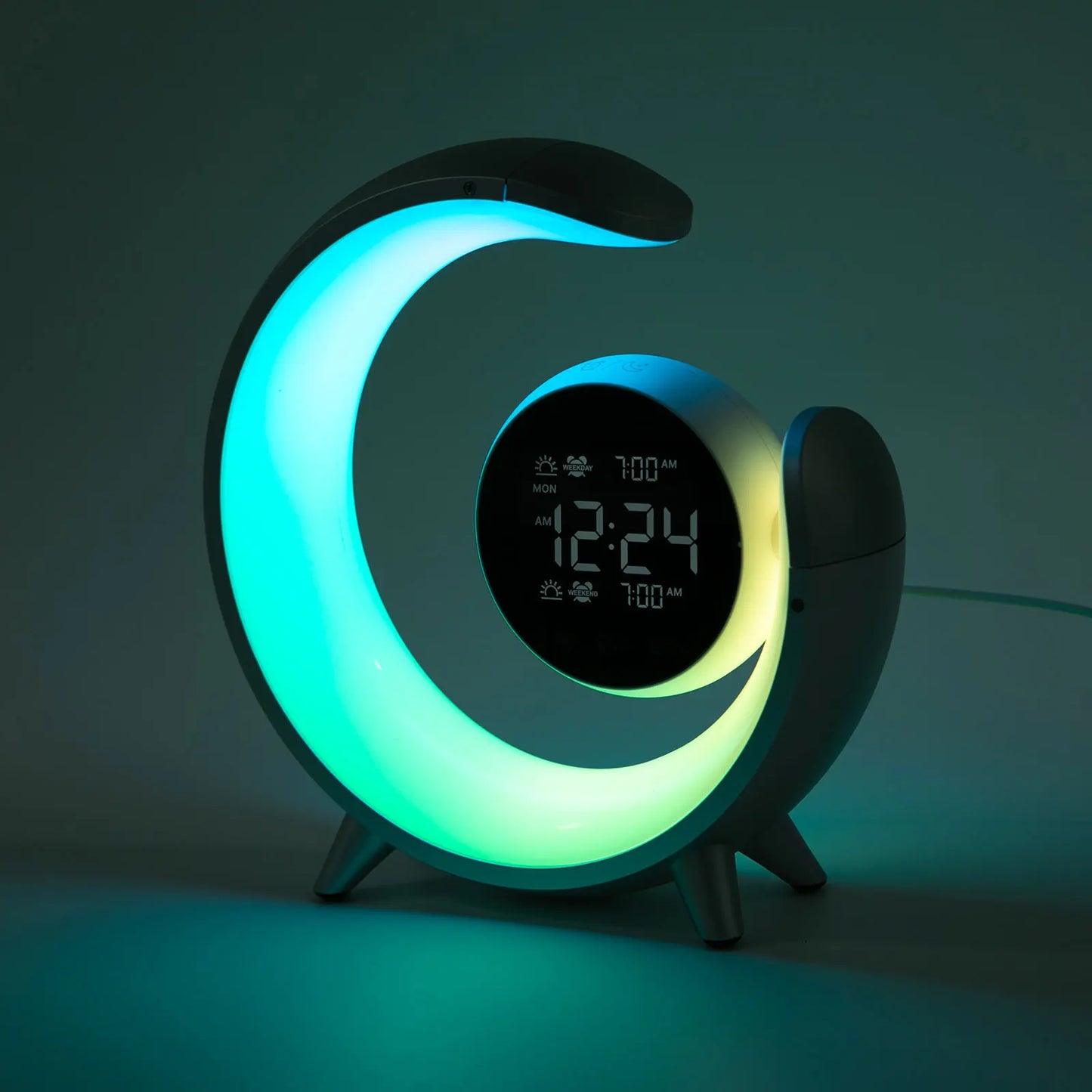 Intelligent Table Lamp Night Light Lamp Home Office Study Bedside Night Light 360° Immersive Sound for Bedrooms/Game Rooms
