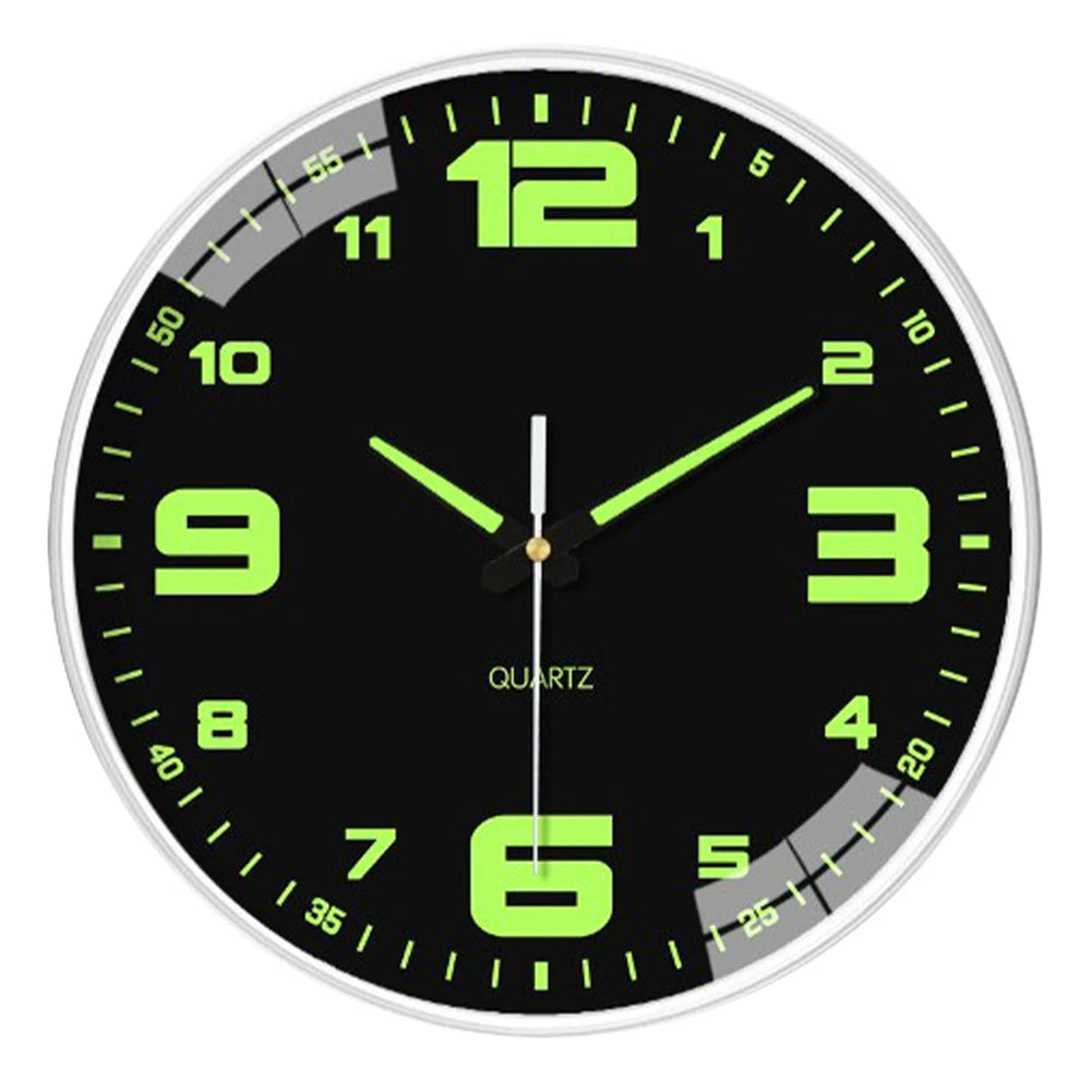 8Inch Night Light Wall Clock Battery Operated Glow in The Dark Clocks Silent Light Up Wall Clocks Decorative for Kitchen Bedroom
