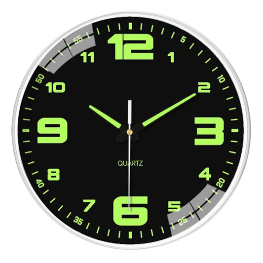 8Inch Night Light Wall Clock Battery Operated Glow in The Dark Clocks Silent Light Up Wall Clocks Decorative for Kitchen Bedroom