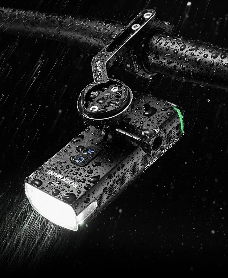 ROCKBROS Bike Light 3000LM 10000mAh Bicycle Front Light Flashlight High Brightness Type-C Bike Lamp Cycling Safety Front Lights