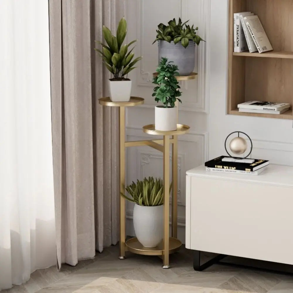 Tiered Plant Stand Indoor, Multi-Layer Metal Corner Planter Stands with Anti-slip Feet Tall Planter Holder Shelf for Home Office